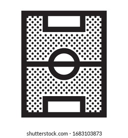 Football Soccer Field. Icon Filled with Dots.