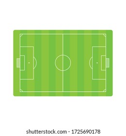 Football, soccer field icon, symbol green color. Vector illustration