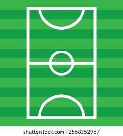 Football soccer field line contour background icon