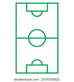 Football soccer field line contour background icon