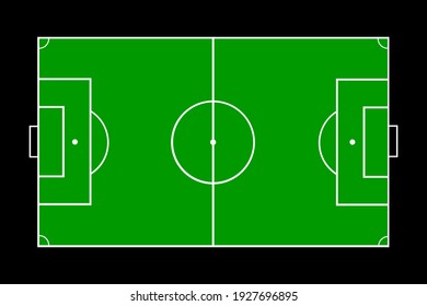 Football Soccer Field Vector Illustration. 