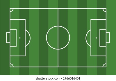 Football soccer field vector illustration. Coach table for tactic presentation for players. Sport strategy view. Flat soccer green field, football grass. Vector stadium. Soccer with line template.