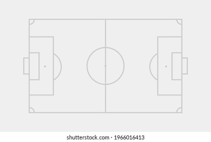 Football soccer field vector illustration. Coach table for tactic presentation for players. Sport strategy view. Flat soccer green field, football grass. Vector stadium. Soccer with line template.