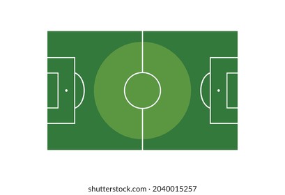 Football soccer field vector illustration. Coach table for tactic presentation for players. Sport strategy view.