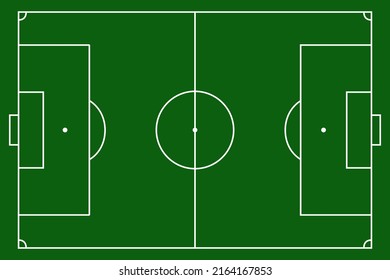 Football soccer field vector illustration. Coach table for tactic presentation for players vector illustration