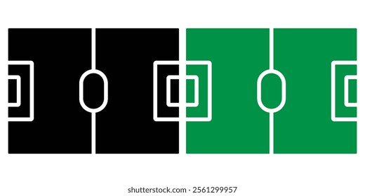 Football soccer field vector illustration. Coach table for tactic presentation for players. Sport strategy view. Football field vector.