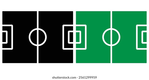 Football soccer field vector illustration. Coach table for tactic presentation for players. Sport strategy view. Football field vector.