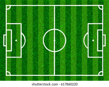Football, soccer field. Vector isolated illustration