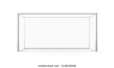Football soccer gate goal realistic vector illustration isolated on white background