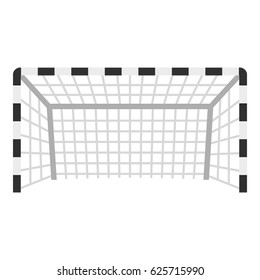 Ícone de futebol ou portão de futebol plano isolado na ilustração vetorial de fundo branco