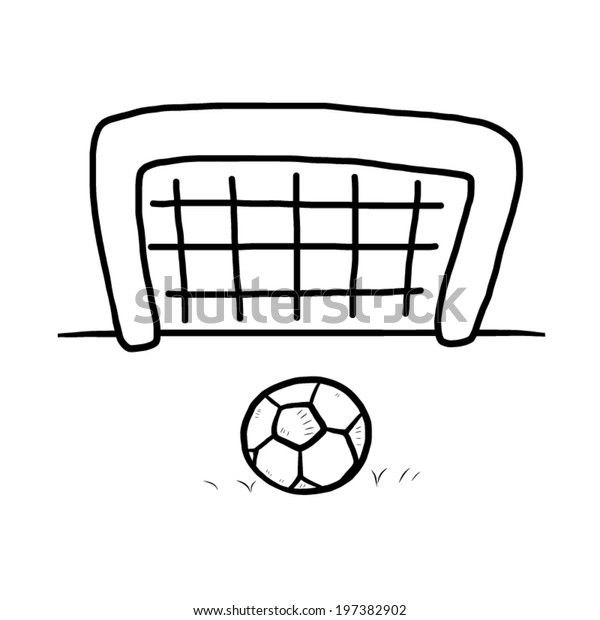 Football Soccer Goal Cartoon Vector Illustration Stock Vector Royalty Free