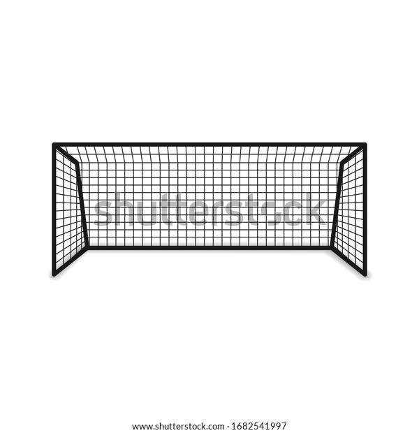 Football Soccer Goal Icon On White Stock Vector Royalty Free