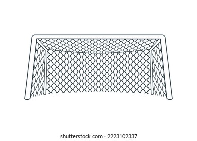 Football or soccer goal - isolated on a white background - vector illustration