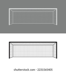 Grafo de fútbol realista y vector de íconos 