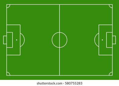 Football, soccer green field vector background. Sport stadium to championship illustration