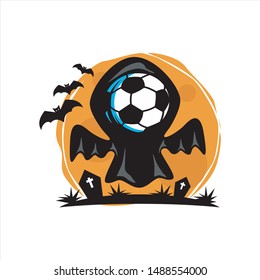 Football Soccer Halloween Theme Vector