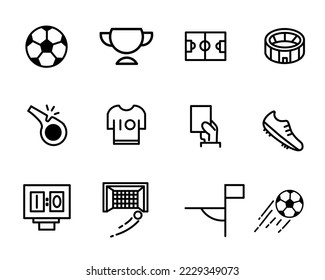 Football soccer icon set element vector illustration