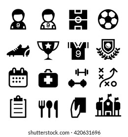  football , soccer icons set Vector illustration