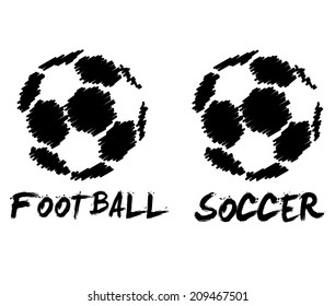 football and soccer illustration