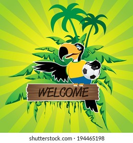 Football or soccer invitation, Football Mascot Characters. Vector Illustration Eps. 10 