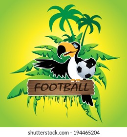 Football or soccer invitation, Football Mascot Characters. Vector Illustration Eps. 10 