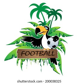 Football or soccer invitation, Football Mascot Characters. Vector Illustration Eps. 10