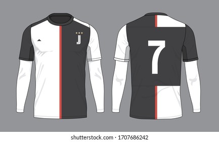 Football soccer jersey design template set vector