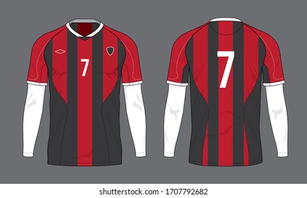 Football soccer jersey design template set vector