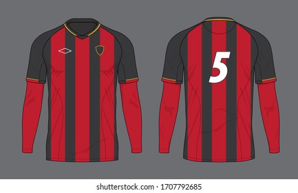 Football soccer jersey design template set vector