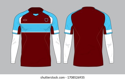 Football soccer jersey design template set vector