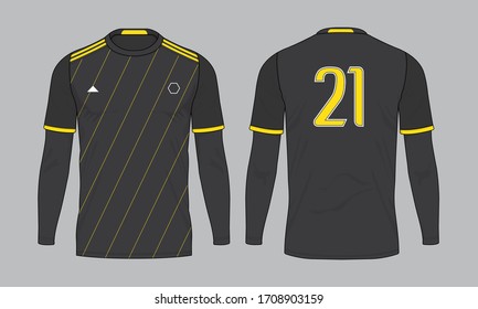 Football soccer jersey design template set vector