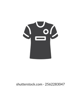 Football, soccer jersey vector icon. filled flat sign for mobile concept and web design. Soccer Jersey glyph icon. Symbol, logo illustration. Vector graphics