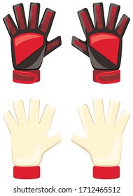 Football (soccer) keeper gloves. Vector illustration