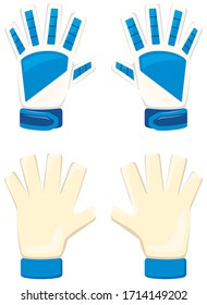 Football (soccer) keeper gloves. Vector illustration