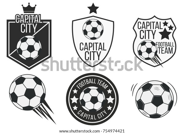 Football Soccer Labels Logos Emblems Design Stock Vector Royalty Free Football Soccer Labels Logos Emblems Design Stock Vector Royalty Free