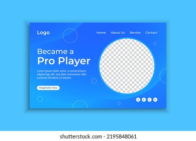 Football or soccer landing page for website