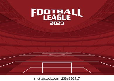 Football Soccer League 2023 Championship Background Vector for Poster and Flyer