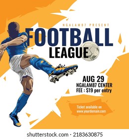 football soccer league flyer template