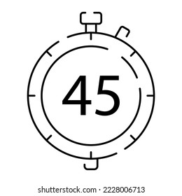 Football or soccer line icon. World cup championships and tournament. Soccer sports stopwatch and timer line icon. Half time