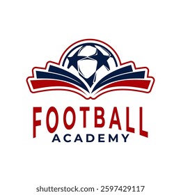 Football soccer logo design icon vector. Football learn logo vector template