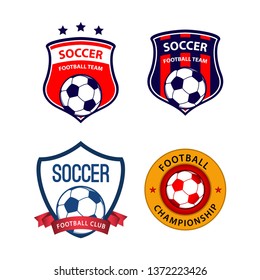 Soccer Logo Football Club Sign Badge Stock Vector (Royalty Free ...