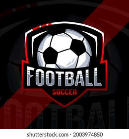 Football soccer logo design template