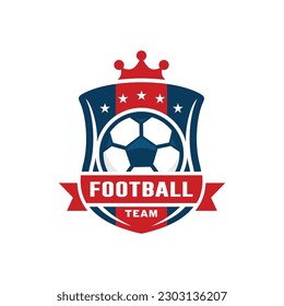 Football soccer logo design vector illustration