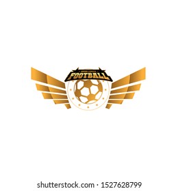 Football or soccer logo icon for team or club trainning and competition