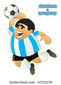 Football / soccer mascot Argentina. Vector