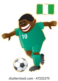 Football / soccer mascot Nigeria. Vector