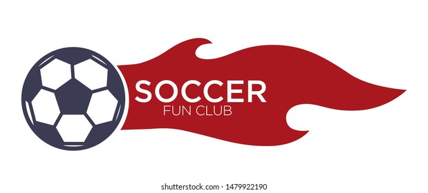 Football or soccer match win prize isolated icon with lettering tournament vector ball on fire team sport competition, or championship emblem or logo sporting equipment or item game and fans club