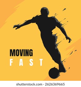 futebol futebol movendo drible rápido