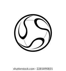 Football or Soccer on White background. Vector image