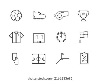 Football or Soccer Outline Icon